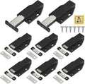 Push to Open Latches Jiayi Magnetic Push Open Catch Touch Latches for Cabinet Kitchen Drawer Closer Touch Release Open for RV Cupboard Door Damper, Large Push to Open Wardrobe Closure ((Black, 8 Pack)