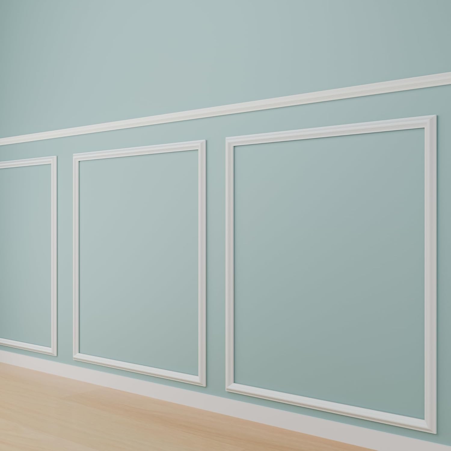 3 PCS Premade Wainscoting Panels Peel and Stick Accent Wall Panels for Interior Wall Decor Easy DIY Build and Batten Chair Rail & Picture Frame Door Decor(24 x 28 in)