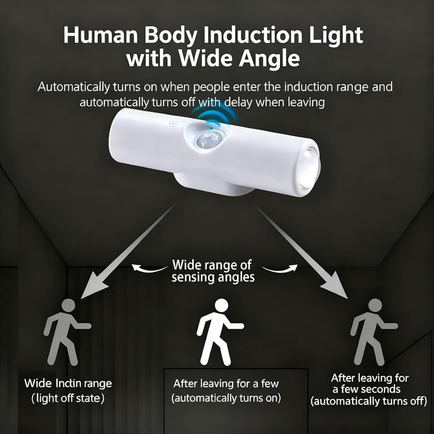 Rechargeable Smart LED Motion Sensor Ambient Light, Punch-Free Smart Sensor Magnetic Rechargeable LED Lights, Color Changing Motion Sensor Light for Stairs, Wardrobe, Cabinet (6, White-RGB 7colors)