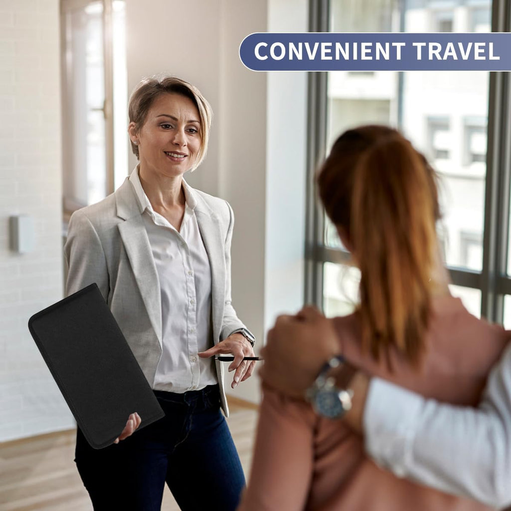 Portable Zippered Key Case,Organizer Waterproof Key Binder with 36 Key Hooks and Tags,Portable Key Storage for Rental Management Real Estate Sales Hotel Executives and Car Service