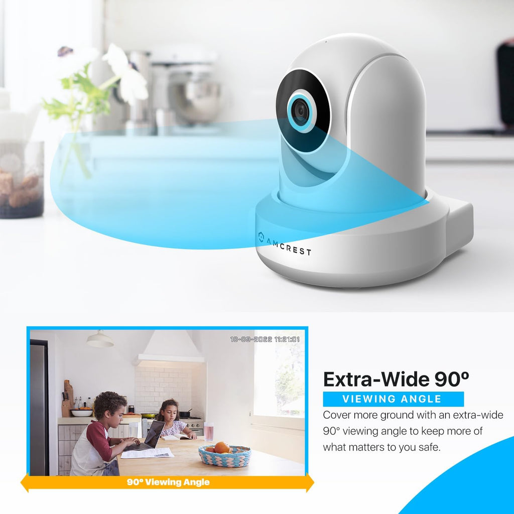 Amcrest 1080P WiFi Security Camera 2MP Indoor Pan/Tilt Wireless IP Camera, IP2M-841W (White)
