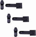 Renovators Supply Manufacturing Black Wrought Iron Gate Flip Latch 5.75" L Antique Medium to Light Duty Two Sided Flip Locks Rust Resistant Powder Coated Barn Door Latches with Hardware Pack of 3
