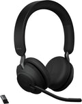 Jabra Evolve2 65 UC Wireless Headphones with Link380a, Stereo, Black – Wireless Bluetooth Headset for Calls and Music, 37 Hours of Battery Life, Passive Noise Cancelling Headphones