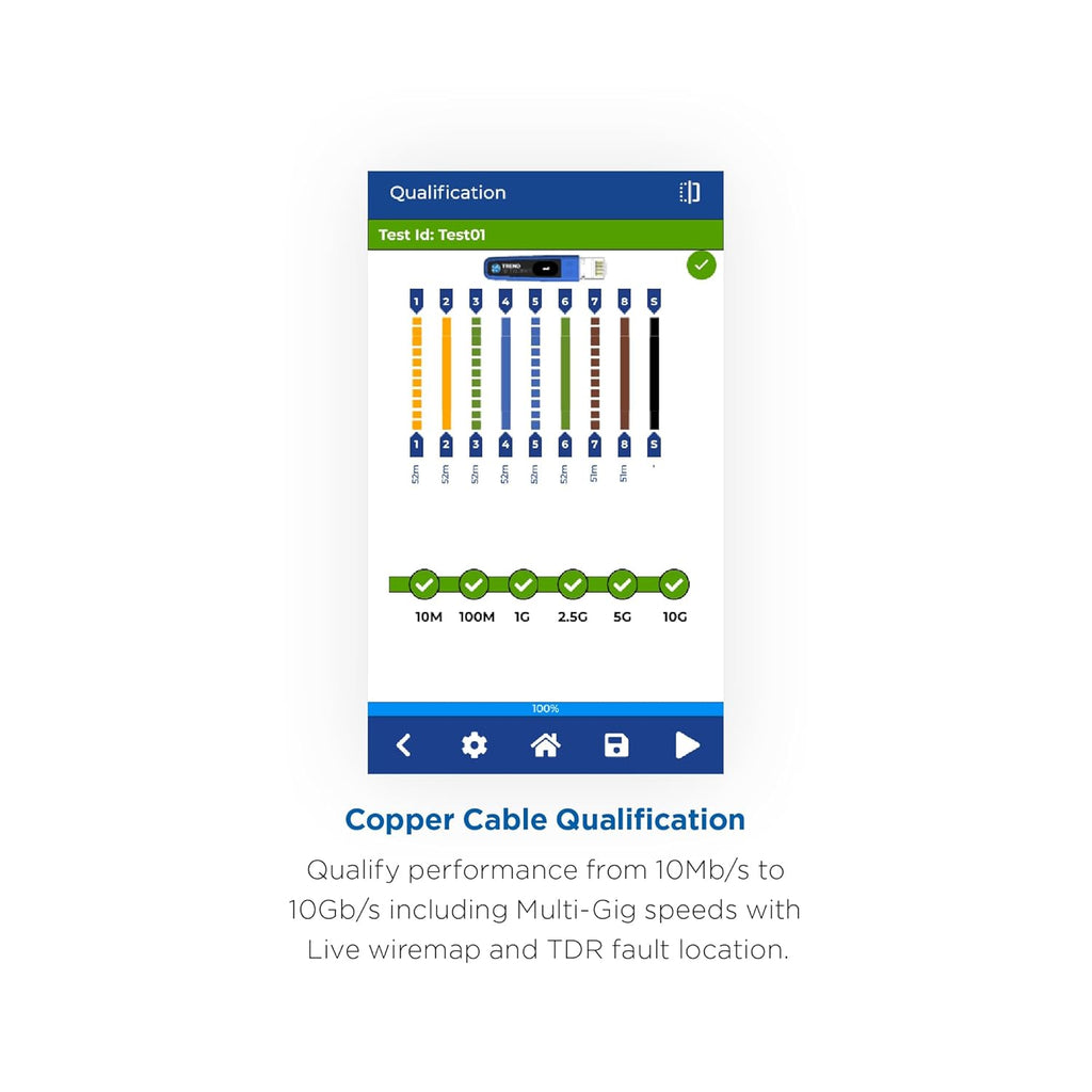 TREND Networks | SignalTEK QT | Upto 10G Copper Qualification Tester | Live Wiremap & TDR Fault Location | Wi-Fi Access Point Scan | Remote Access | Built-in PDF Reporting | R166002
