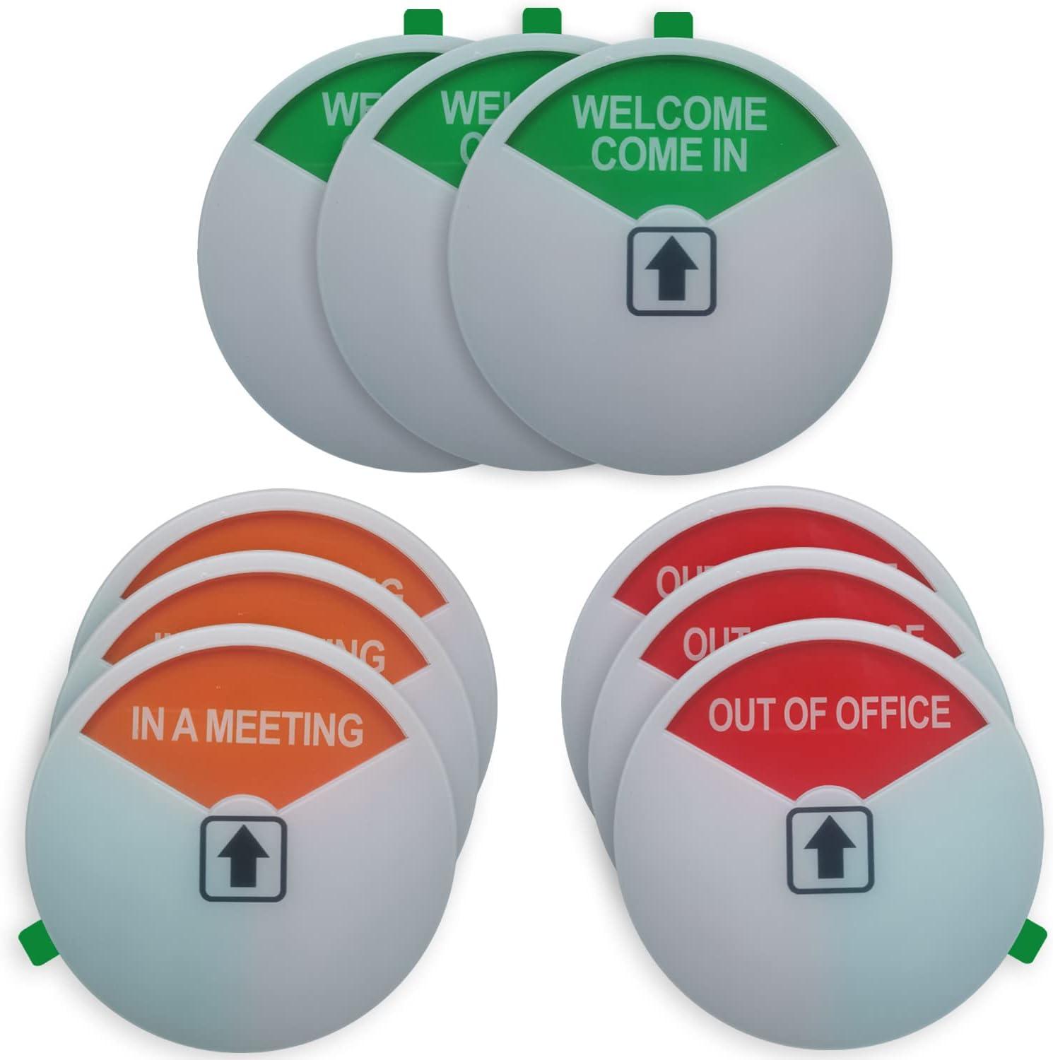 Privacy Sign,Out of Office/Please Come In/In a Meeting/Office/Conference Sign for Offices (White-3 Pack)