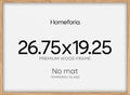 Homeforia 19.25x26.75 Puzzle Frame Wooden, High End Natural Oak 19.25 x 26.75 Picture Frames Light Wood without Mat, 26.75x19.25 Frame for Wall, 19.25by26.75 Frames, Tempered Glass, Wall Kit, Set of 1