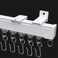Curtain Track for Ceiling or Wall, Heavy Duty Aluminum Alloy with Smooth Sliding, Easy to Install, White, 3ft To 9ft