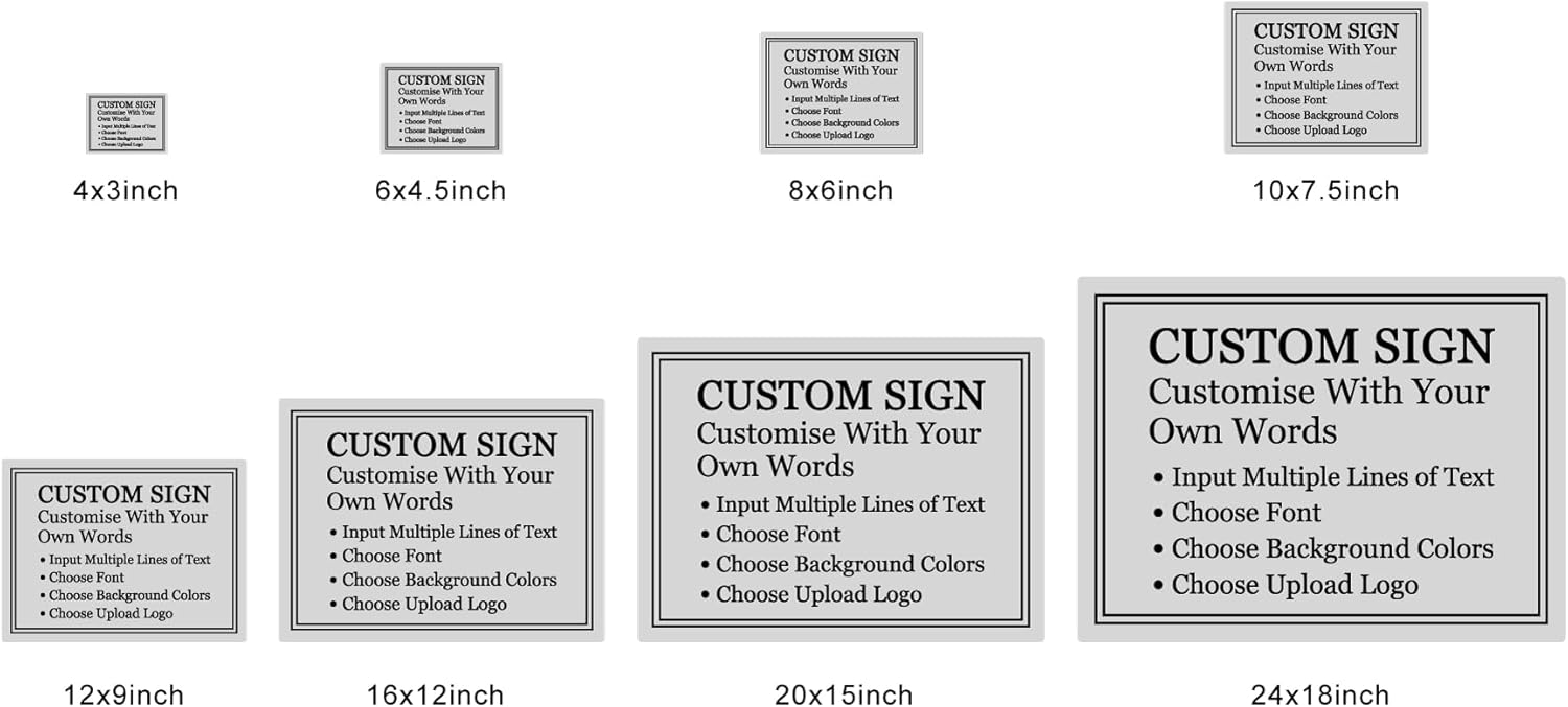 Custom Office Signs, Business Sign, Offices Name Plates for Doors, Personalized Signs with Text Logo Image For Garden Office Business Home Farm Bar, Customizable Make Your Own Sign, Custom Message Board, Personalized Engraved Plaque