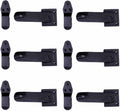 Renovators Supply Manufacturing Black Wrought Iron Gate Flip Latch 5.75" L Antique Medium to Light Duty Two Sided Flip Locks Rust Resistant Powder Coated Barn Door Latches with Hardware Pack of 6