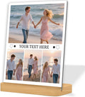 Custom Metal Photo Prints, Personalized Print Photos Frame for Desk, Customize Picture Frames Gifts for friend, remember, Lovers, Family Home