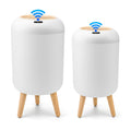 Pukomc 2 Pack Automatic Trash Can 12L /3 Gallon and 10L /2.64 Gallon Bathroom Trash Bin with Lid Touchless Small Smart Motion Sensor Garbage Cans for Kitchen, Bathroom,Living Room and Bedroom