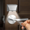 Silver Motion Sensor Night Light for Doors, Cabinets & Stairs | 3-Way Magnetic/Adhesive/Screw Mount | Auto On/Off in Darkness | Battery-Powered LED for Hallway & Keyhole