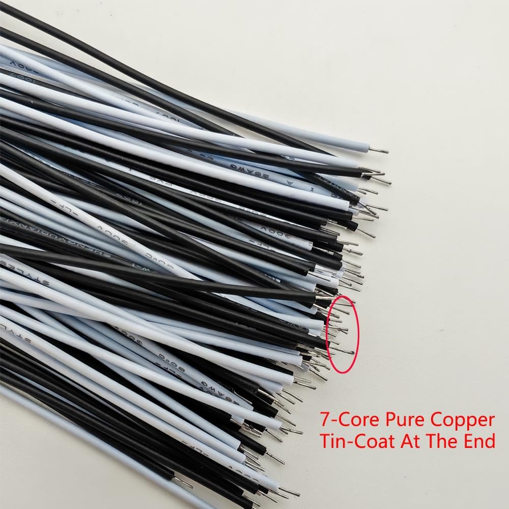 50pcs 110VAC 5mm White LED Lights Emitting Diodes, Prewired 7.9 Inch V LED Light Diffused Colored Lens Small LED
