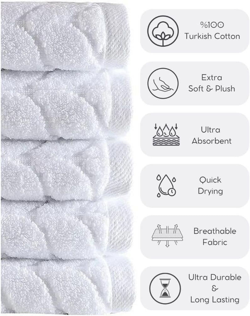 BAGNO MILANO Turkish Bath Towels, Soft Plush Jacquard Luxury Bath Towels, Quick Dry Towel Set (Coral Red, Bath Sheet)