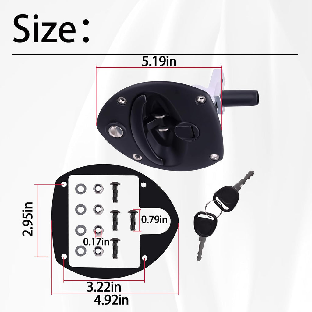 406-0972-01 A034B471 Door Latch T Handle with 2 Keys Fits for Cum-mins and Ko-hler Generators(Applications:Generator enclosures;Control Panels;Access Doors for Maintenance)