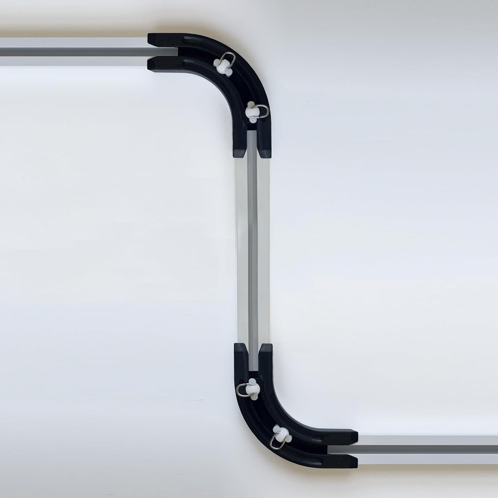 90° Curved Connectors for Track Curtains Ceiling Mount/Wall Mount, Ceiling Track for Curtains, Room Divider Curtains Tracks（Black 2PCS）.