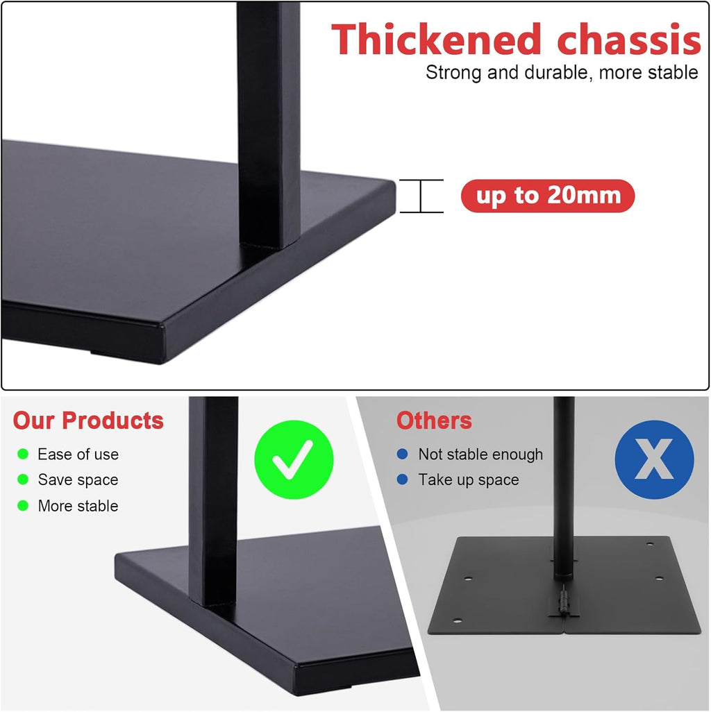 DISPLAYSWORKER Sign holder floor stand, heavy Duty Pedestal poster banner stand for display,18×24 inch slide-in double sided poster sign holder floor standing for board Display (Black, 18×24)