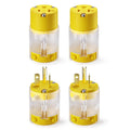 ELEGRP Lighted Straight Blade Electrical Plug and Connector Set 20 Amp 125 Volt NEMA 5-20P NEMA 5-20R 2 Pole 3 Wire Grounding, Commercial Grade, Yellow, 2 Set