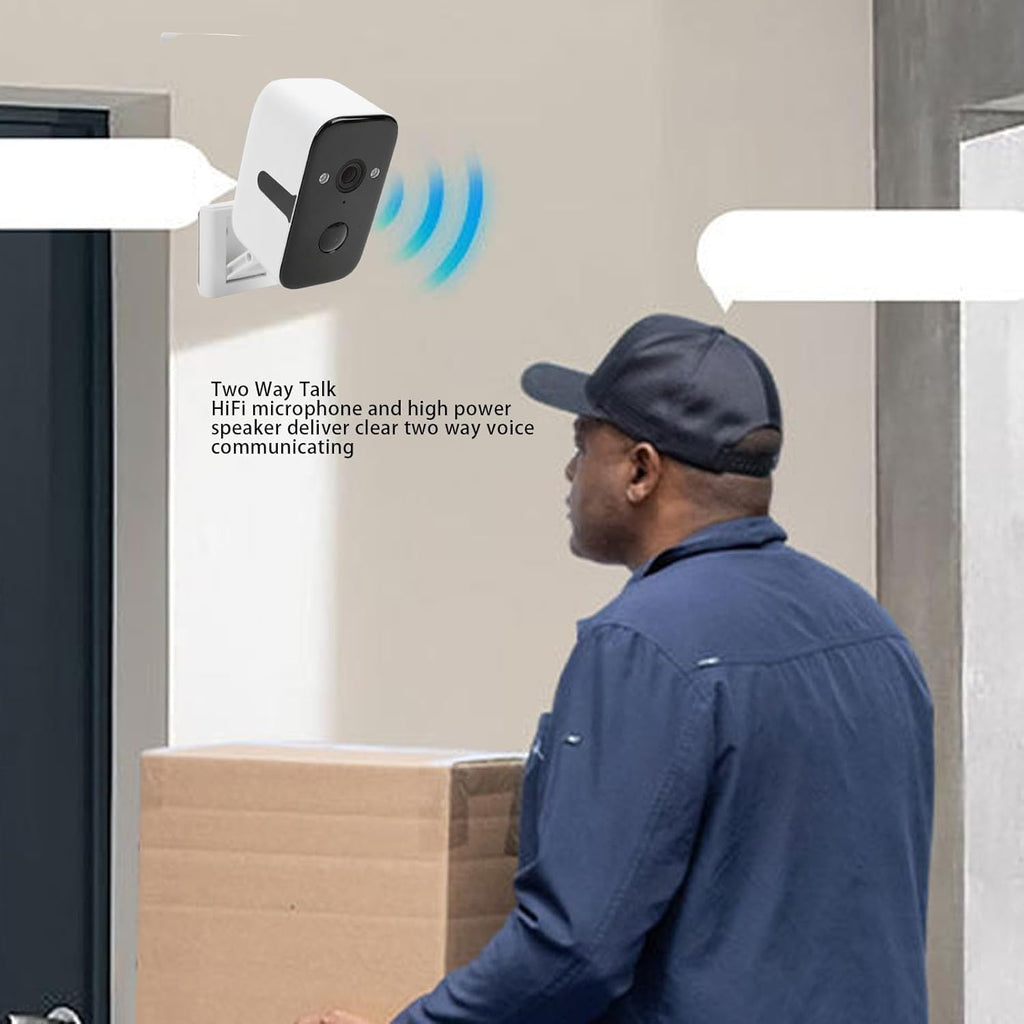 Pan Tilt Security Camera, 2K HD with Magnetic Mount, Wireless WiFi and No Monthly Fee, 5200mAh Battery for Easy Indoor Outdoor Installation