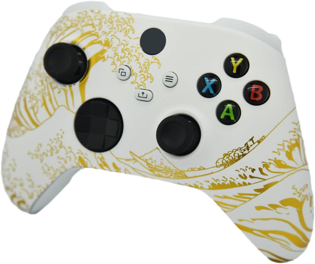 ProControllers LLC Hand Airbrushed Fade Custom Controller Compatible with Xbox Series X/S & Xbox One (Series X/S Gold Wave)