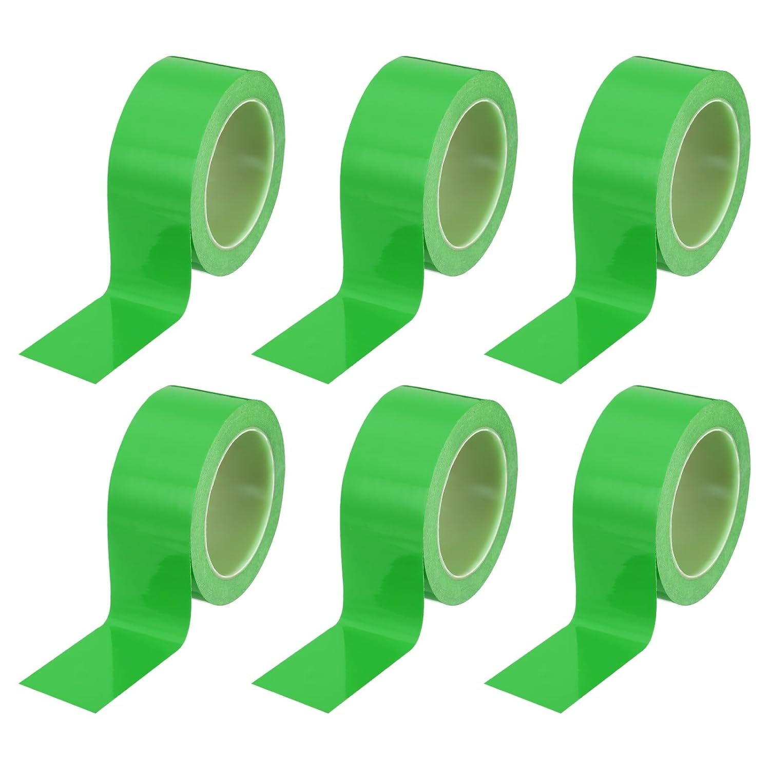 PATIKIL Floor Marking Tape 2 Inch x 110 Ft, 6 Pcs Self-Adhesive Warning Safety Tape Caution Stripe for Walls Floors Pipes Equipment Outdoor, Green