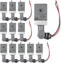 HQRP 12-Pack Photocell Thermal Type Light Sensor Stem and Swivel Mount Dusk to Dawn Hardwired Switch Photoelectric Control for Barn Lights Outdoor, Back Yard Lightening, Outdoor Lighting, etc.