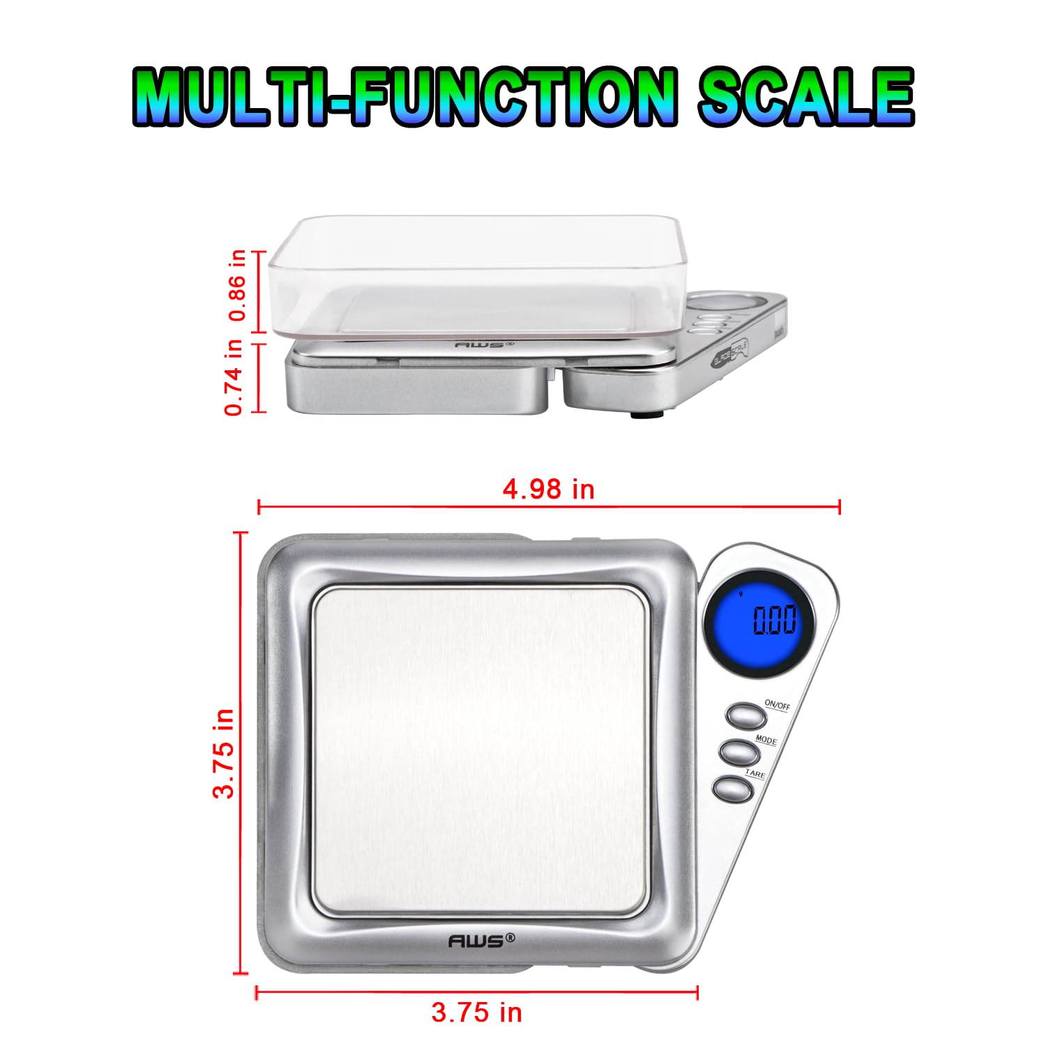 American Weigh Scales 200g x 0.01g Digital Pocket Gram Scale-Blade Series | Precision Mini Scale 0.01g Accuracy, Pocket Scale for Kitchen, Gold, Gems & Coin Scale, Smart Digital & Compact Scale