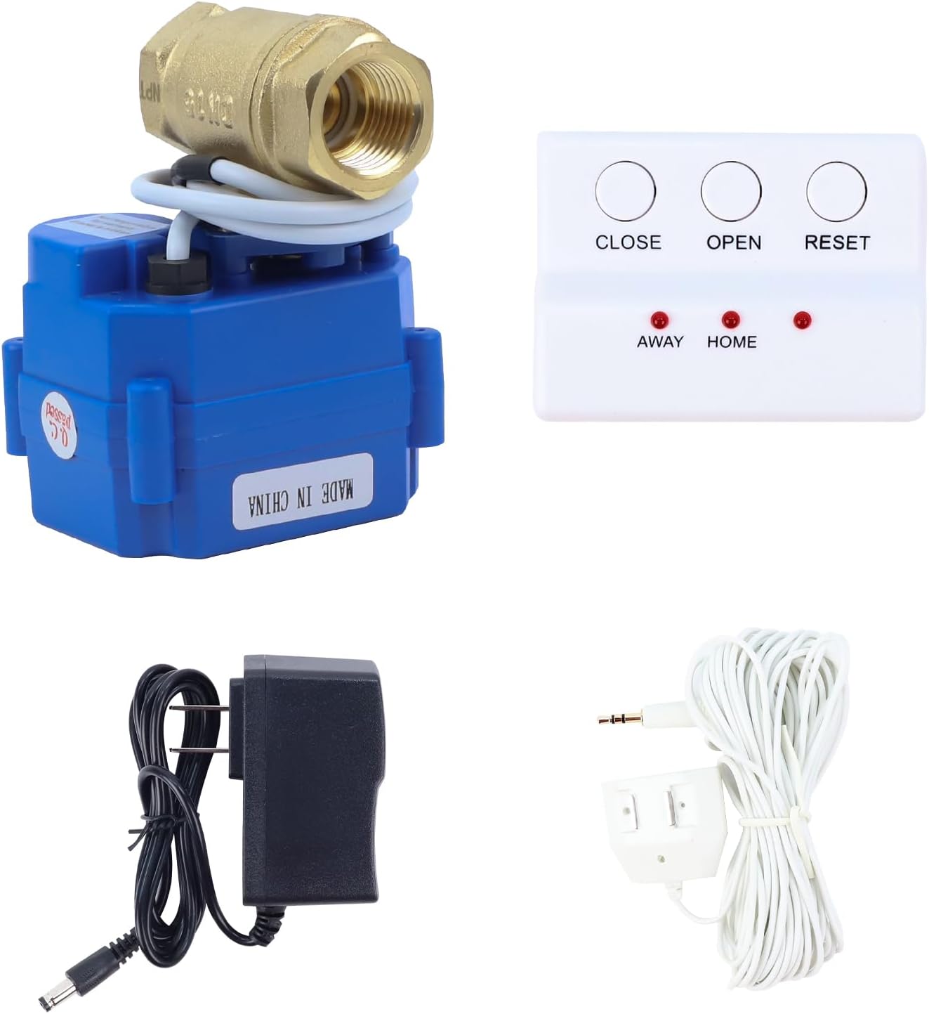 E-SDS Water Heater Leak Detector with Automatic Water Shut-Off, Sensors and Sounds Alarm, ,Automatic Water Leak Shut Off Valve System for Pipes 1/2in NPT for Laundry, Water Heaters and More