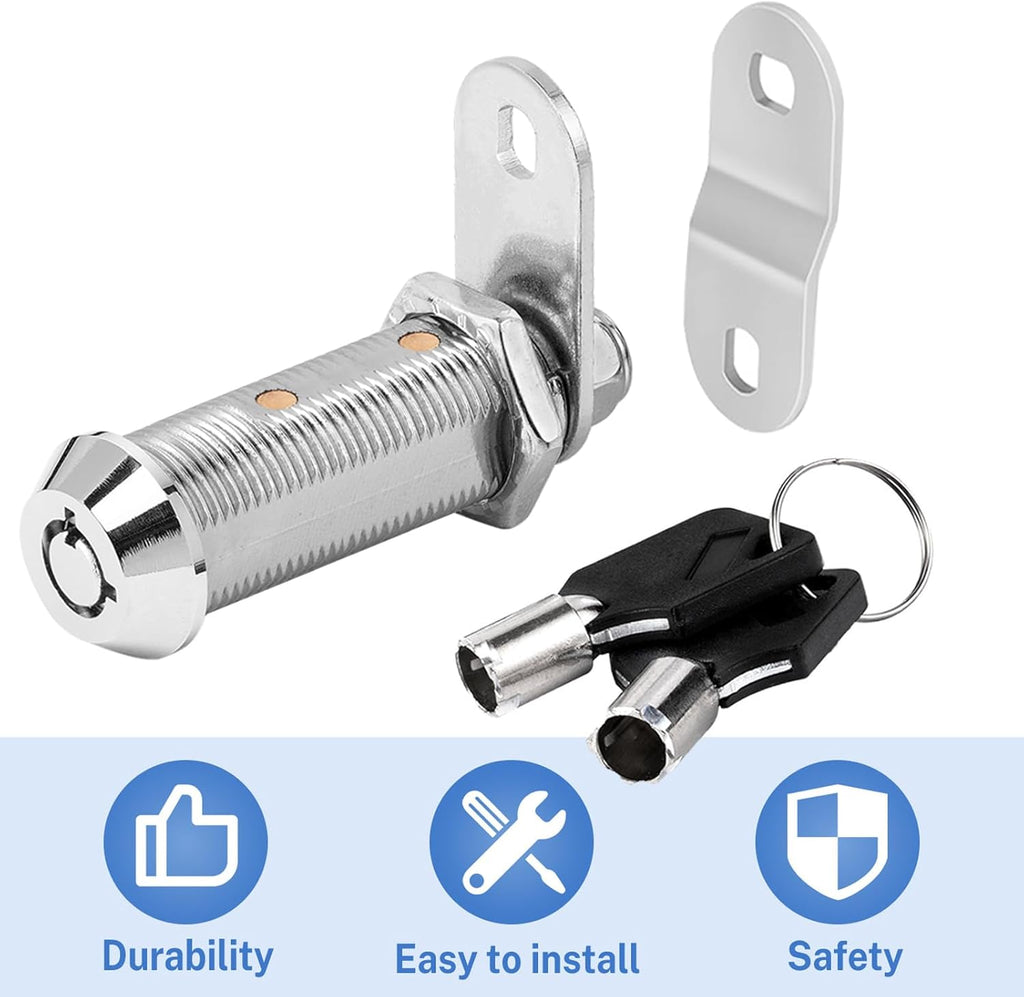 Cam Locks RV Storage Keyed Alike, 1-1/2" Fits 1-1/4" Max Door Thickness, Compartment Locks for Camper Trailer Cabinet With Keys (1-1/2 Inch 6Pack)