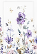 Light Switch Cover Plate Purple Floral Lilac Watercolor Flower Leaves Butterfly Wildflower 1 Gang No Device Blank Electrical Wall Plates Faceplate Decorative Switch Plate for Bedroom Home