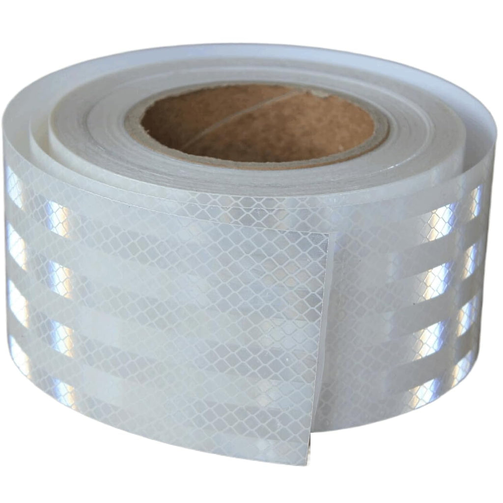 Non Fading Reflective Tape White 3 inch, Outdoor Waterproof High Visibility Warning Industrial Marking Tape, Safety Stickers (68 feet)