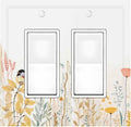 Decorative Outlet Covers Colorful Floral Watercolour Cuddly Bird 2 Gang Double Gfci Rocker Electrical Wall Panels Light Switch Cover Plate For Bed Room Living Room Decor