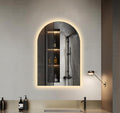 Niccy Arched LED Bathroom Mirror, 32x20 Inch Arch Frameless Backlit Mirrors for Wall Arched Lighted Vanity Mirrors Defogger and 3 Color, Explosion-Proof, HD Glass and IP65 Waterproof