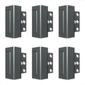 6 Pack Home Security Door Reinforcement Lock, Childproof Safety Door Lock Latch Stopper, Removable Screw-Mounted, Prevent Home Unauthorized Entry, Aluminum Construction, Withstands 800 lbs