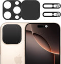 3 Pack Privacy Cover Compatible for iPhone 16 Pro/iPhone 16 Pro Max with 2 Front Camera Privacy Cover, Anti-Spy Camera Cover, Easy-Adhesive Design, Safeguard on iPhone 16 Pro/16 Pro Max. Black