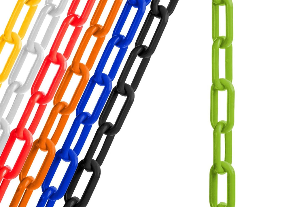 US Weight Security Chain with Plastic Chain Links Enhanced with SunShield UV-Resistant Technology, Made in The USA