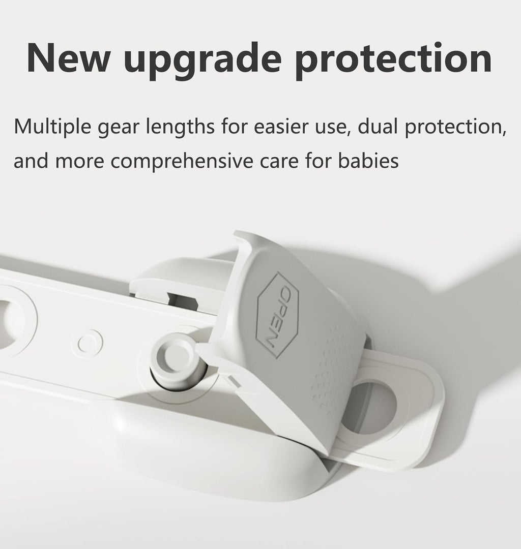 Child Safety Strap Locks (3 Pack) Baby Locks for Cabinets and Drawers, Toilet, Fridge & More. Adhesive Pads. Easy Installation, No Drilling Required, White/Gray (Gray, 3 pcs (Pack of 1))