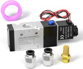 TAILONZ PNEUMATIC 1/8"NPT Solenoid Valve 3V110-06 DC24V Single Coil Pilot-Operated Electric 2 Position 3 Way Connection Type