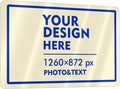 Custom Outdoor Metal Sign - 12 x 8 Customized Personalized Aluminum for Office, Home, Business, Decor, Custom Road, Rust-Proof (Blue Text Box)