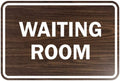 Signs ByLITA Classic Framed Waiting Room (Walnut) - Medium 2 Pack