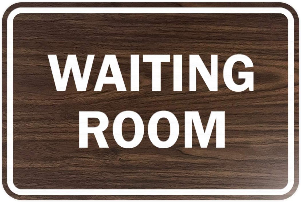 Signs ByLITA Classic Framed Waiting Room (Walnut) - Small
