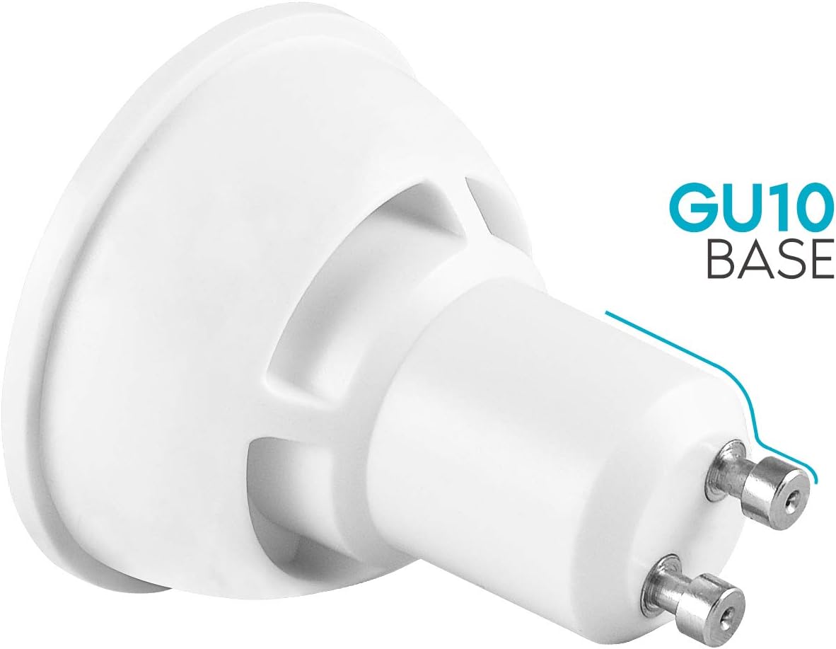 LUXRITE MR16 GU10 LED Bulbs Dimmable, 50W Halogen Equivalent, 3000K Soft White, 500 Lumens, 120V Spotlight LED Bulb GU10, Enclosed Fixture Rated, Perfect for Landscape or Home Lighting (16 Pack)