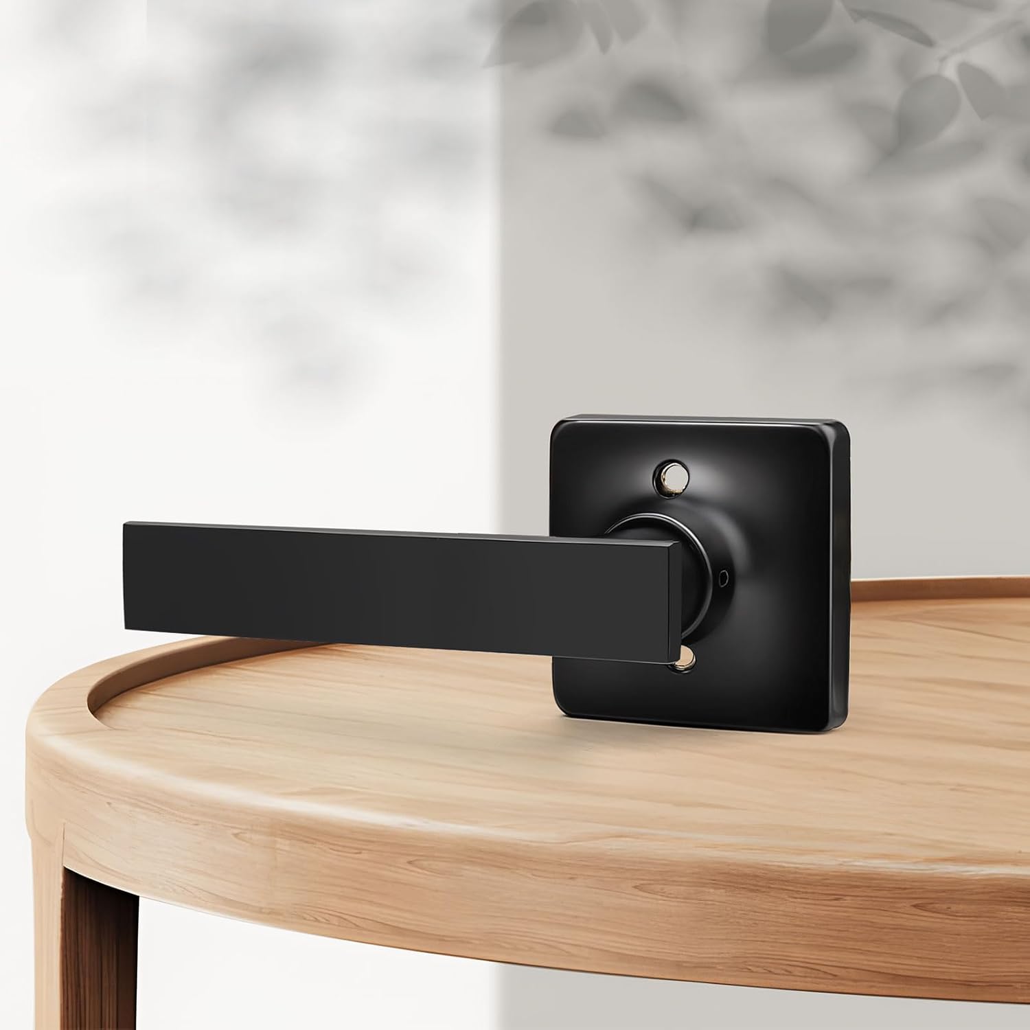 GOBEKOR 10 Pack Dummy Door Levers Matte Black Single Dummy Door Handles for Closet Black Dummy Handles Square Dummy Door Handle Pulls