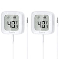 GoveeLife Freezer Thermometer Alarm 2 Pack, Smart Bluetooth Temperature Monitor Sensor for Refrigerator Hot Hub, 197 Ft Connecting Range APP Alert with Anti-False Freezer (WiFi Gateway Not Included)