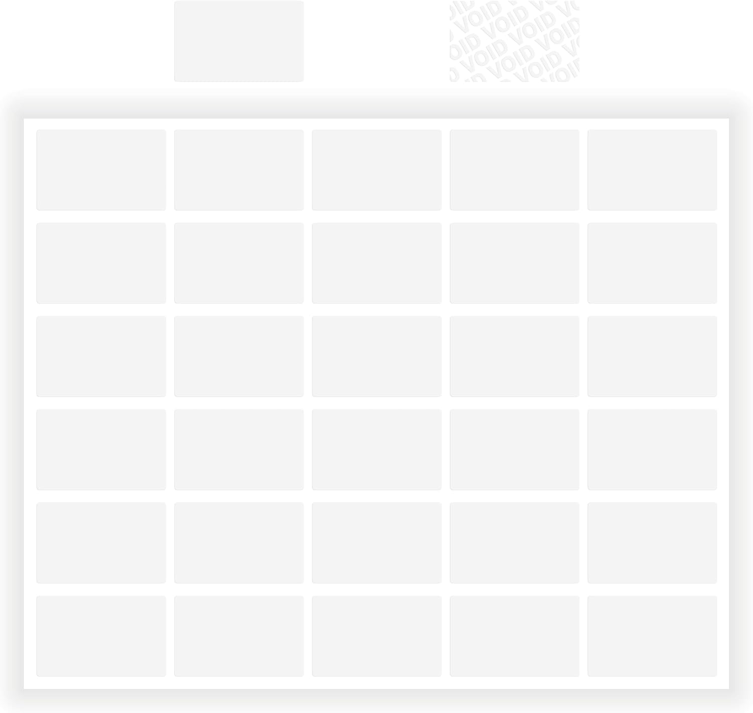 Transparent Blank Tamper Evident Labels Crystal Clear Sealing Package Seal Self Adhesive Security Warranty Void Tamper Proof Stickers (500pcs Rectangle)