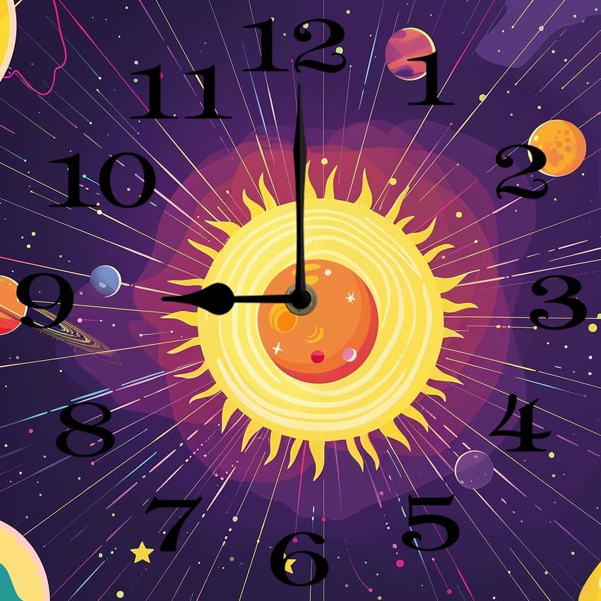 10 in Crafty Cat Crafts -219 Wood Wall Clock – Digital Time Display, Smart Home Compatible for Bedside or Workspace