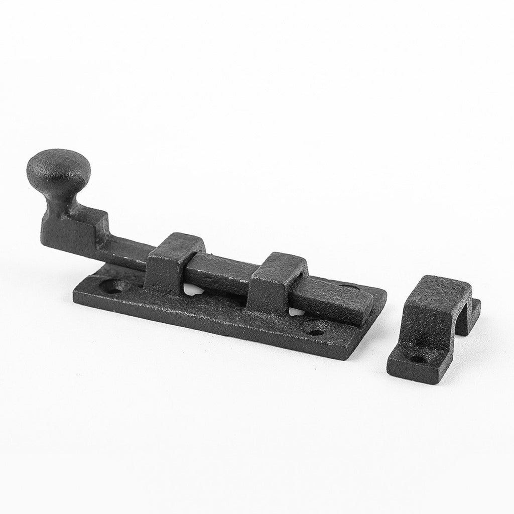 Renovators Supply Manufacturing Wrought Iron Slide Bolt - 3.5" Wide - Black - Rust Resistant Finish Pack of 3