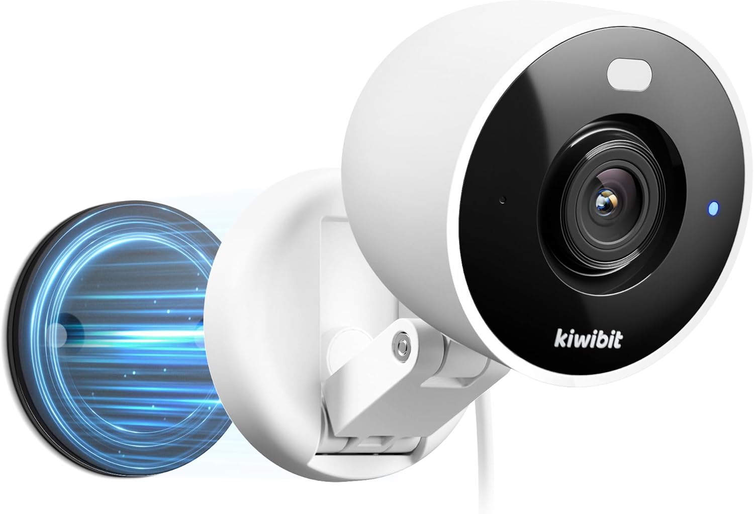 2K Security Camera Indoor/Outdoor, Pet Camera, Baby Monitor, Magnetic Mount, AI Detection, Color Night Vision, SD & Cloud Storage, Works with Alexa, 10FT Extra-Long Cable