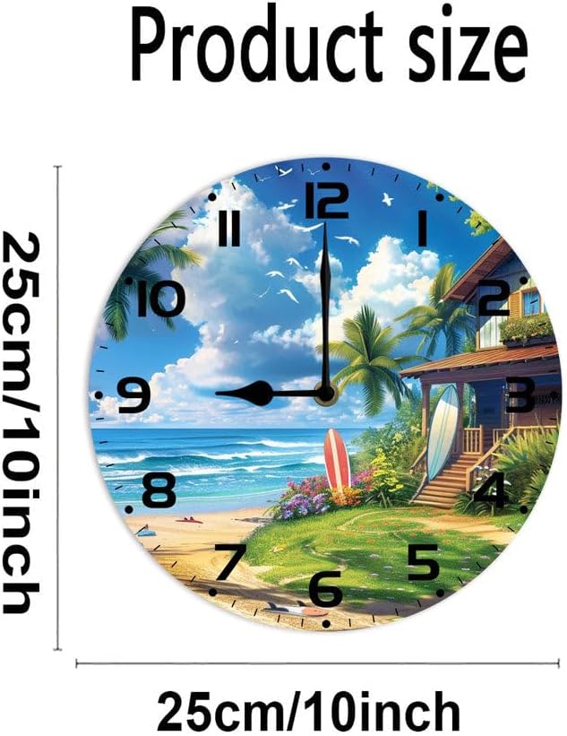 10 in Crafty Cat Crafts -123 Wood Wall Clock – Digital Time Display, Smart Home Compatible for Bedside or Workspace