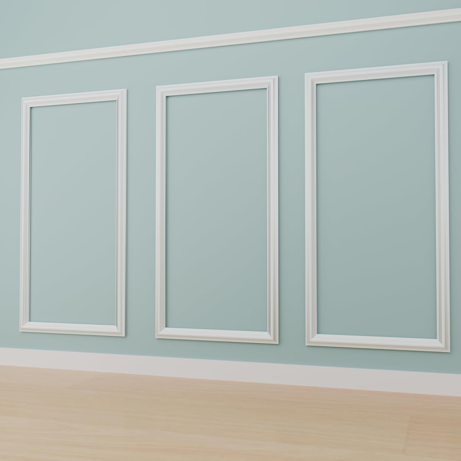 3 PCS Premade Wainscoting Panels Peel and Stick Accent Wall Panels for Interior Wall Decor Easy DIY Build and Batten Chair Rail & Picture Frame Door Decor (12 x 24 in)